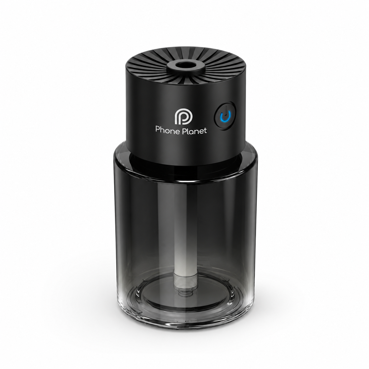 Starry Sky Auto Aroma Diffuser auf einem Wohnzimmertisch mit feinem Duftnebel