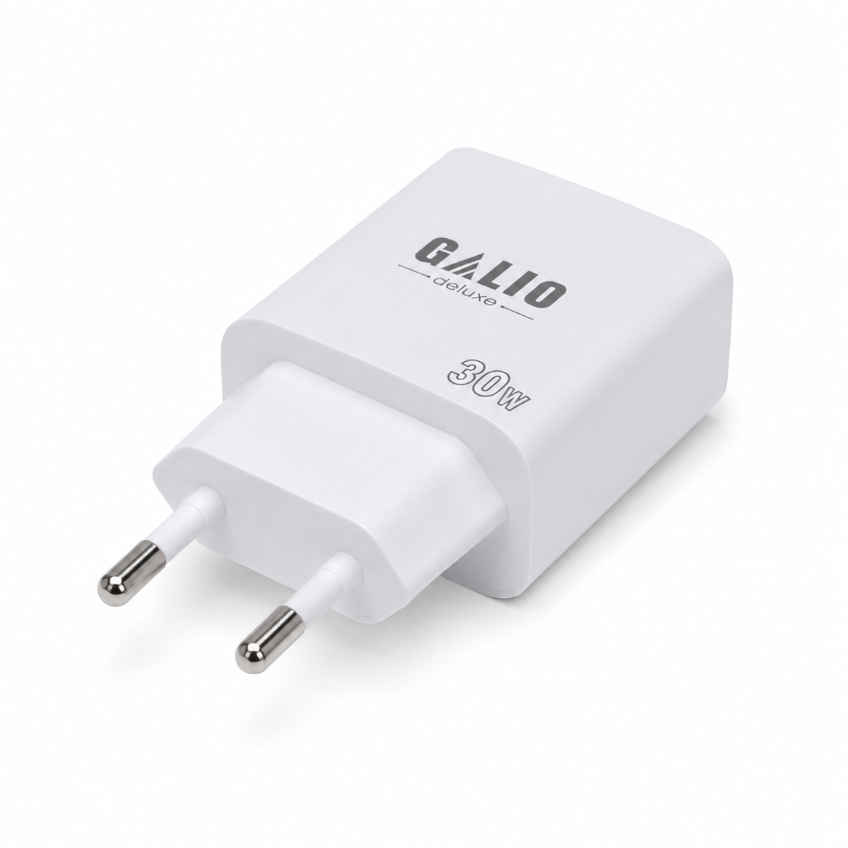 GALIO deluxe 30W GaN USB-C Ladegerät in Weiß mit 1 m USB-C-Kabel