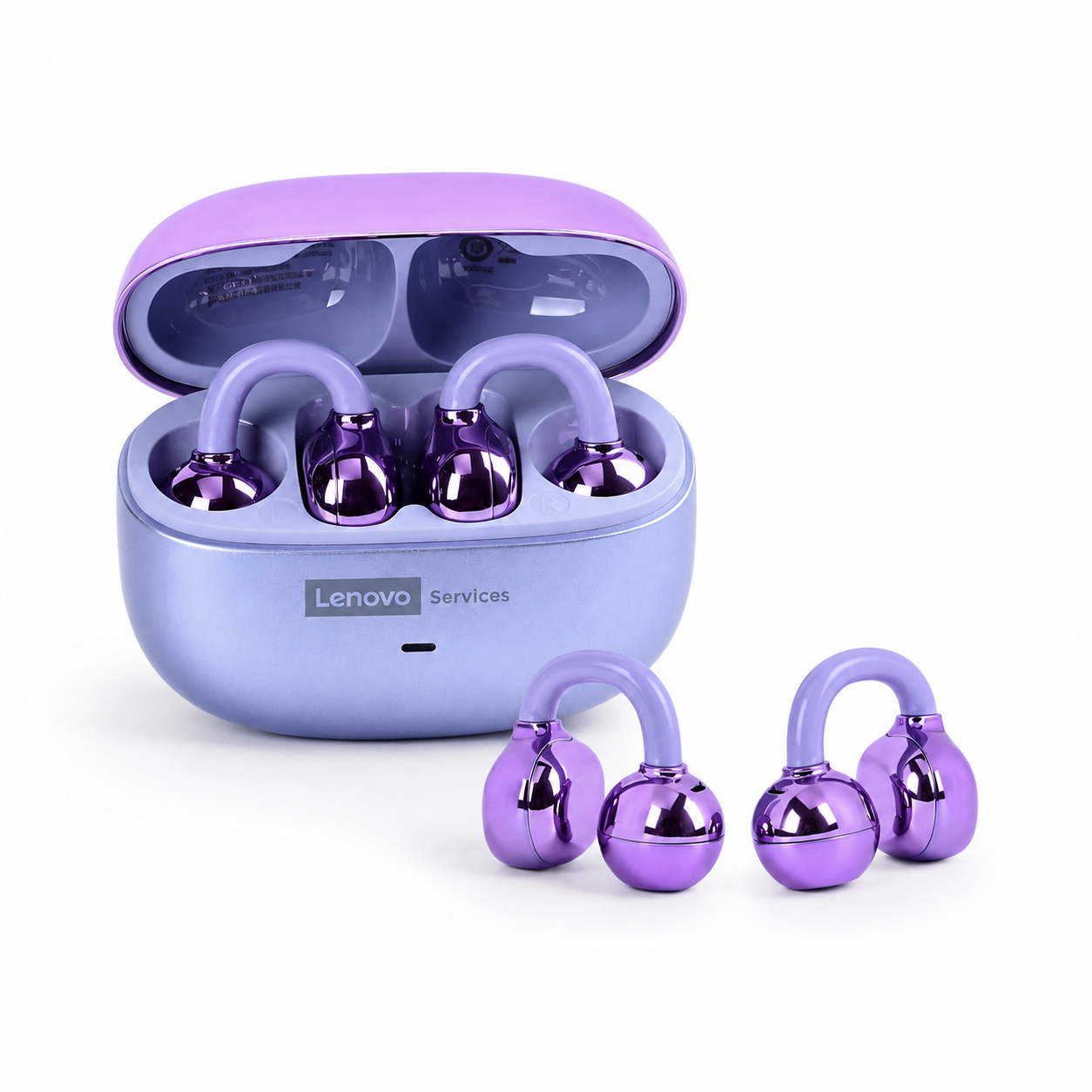 Lenovo LE302 Open-Ear Wireless Earbuds – Lila