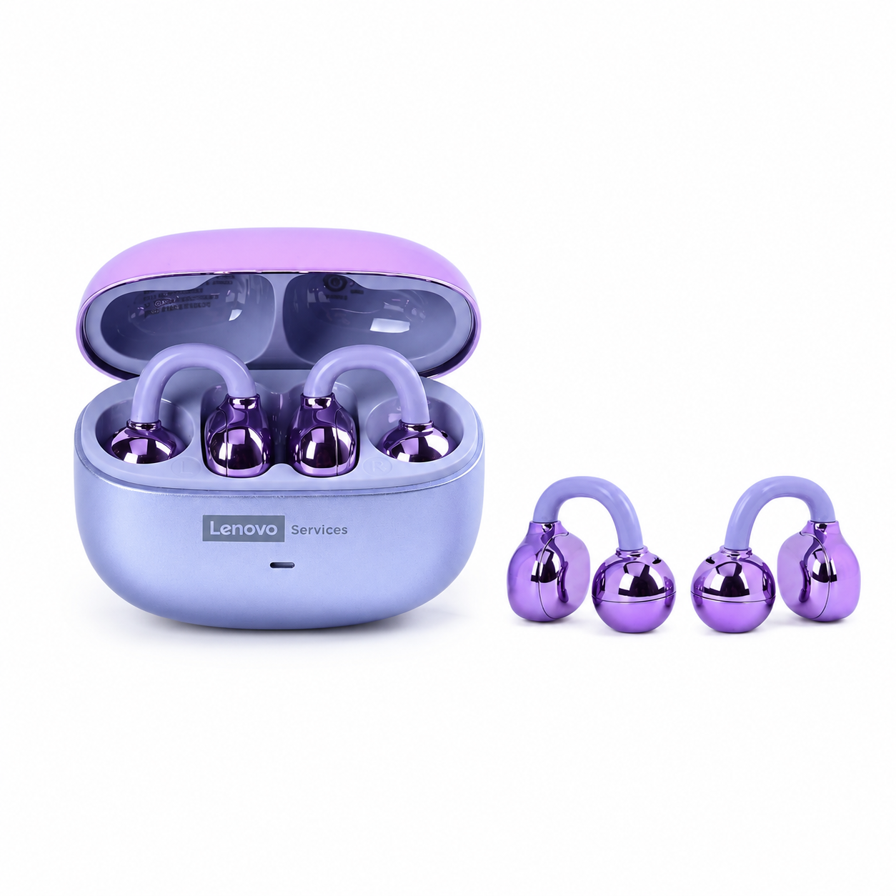 Lenovo LE302 Open-Ear Wireless Earbuds – Lila